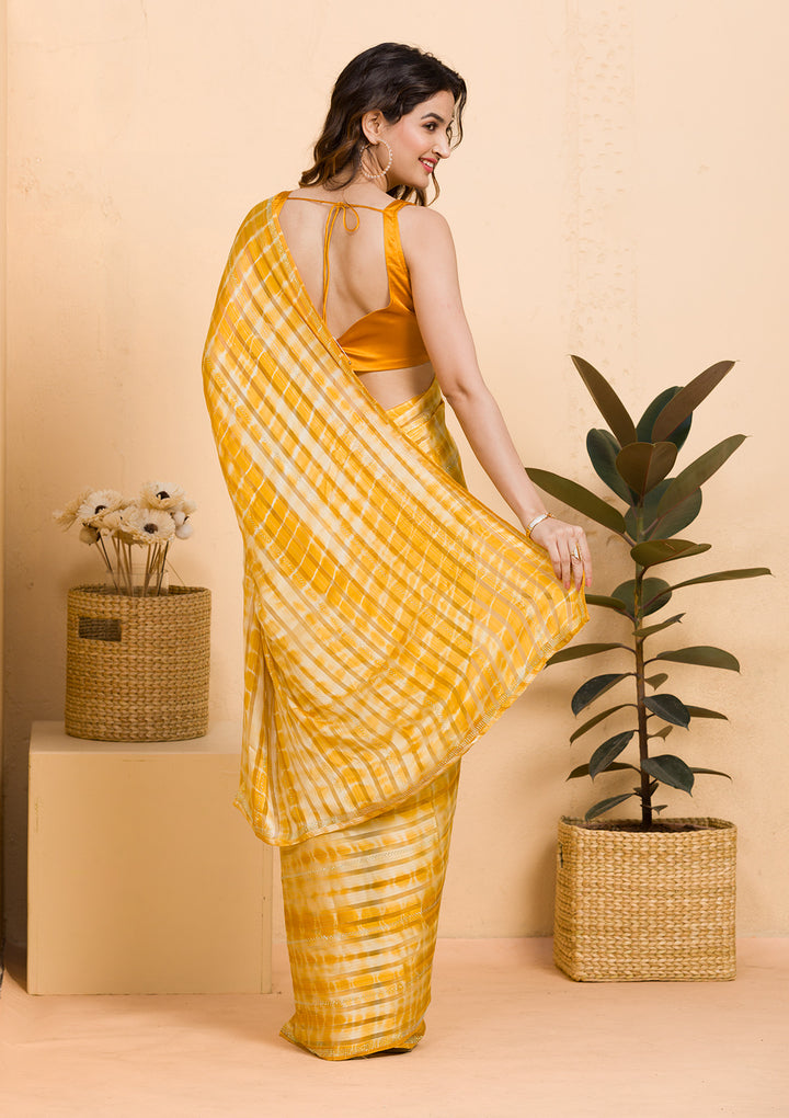 Dark Grey Zariwork Chanderi Designer Saree-Koskii