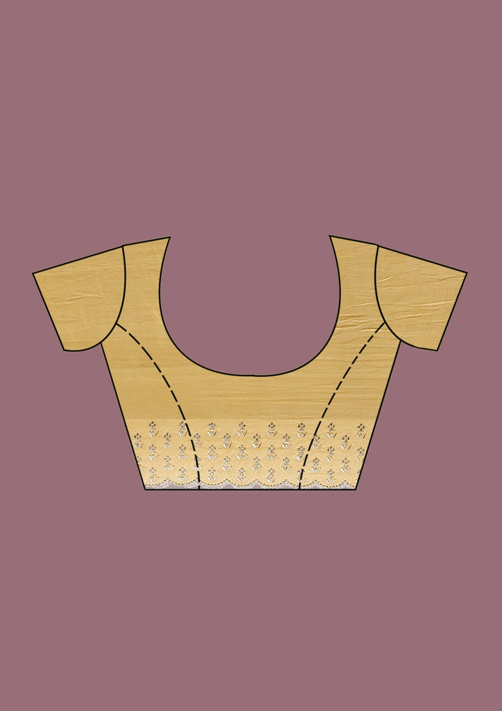 Yellow Swarovski Tissue Saree-Koskii