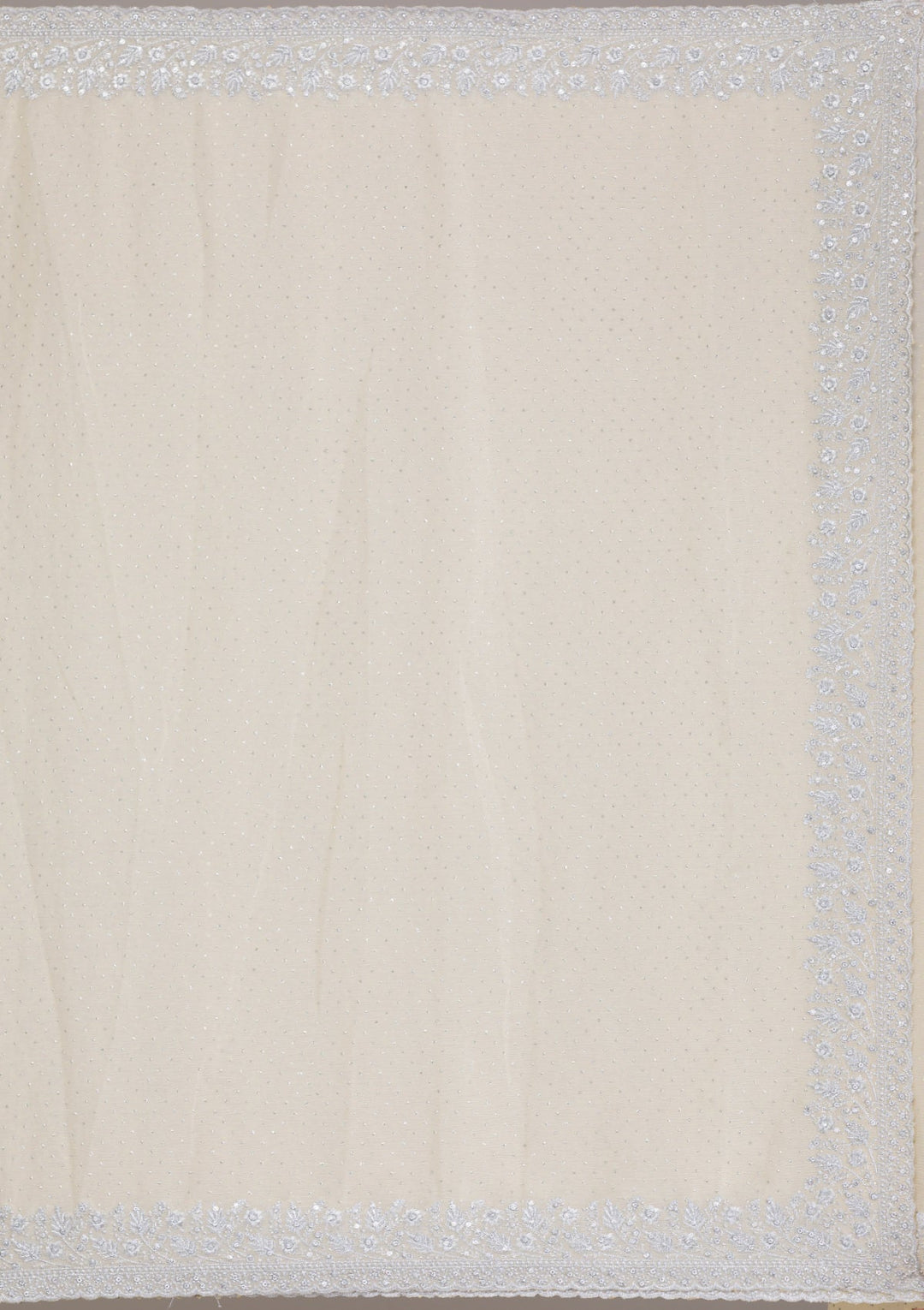 Yellow Threadwork Georgette Saree-Koskii