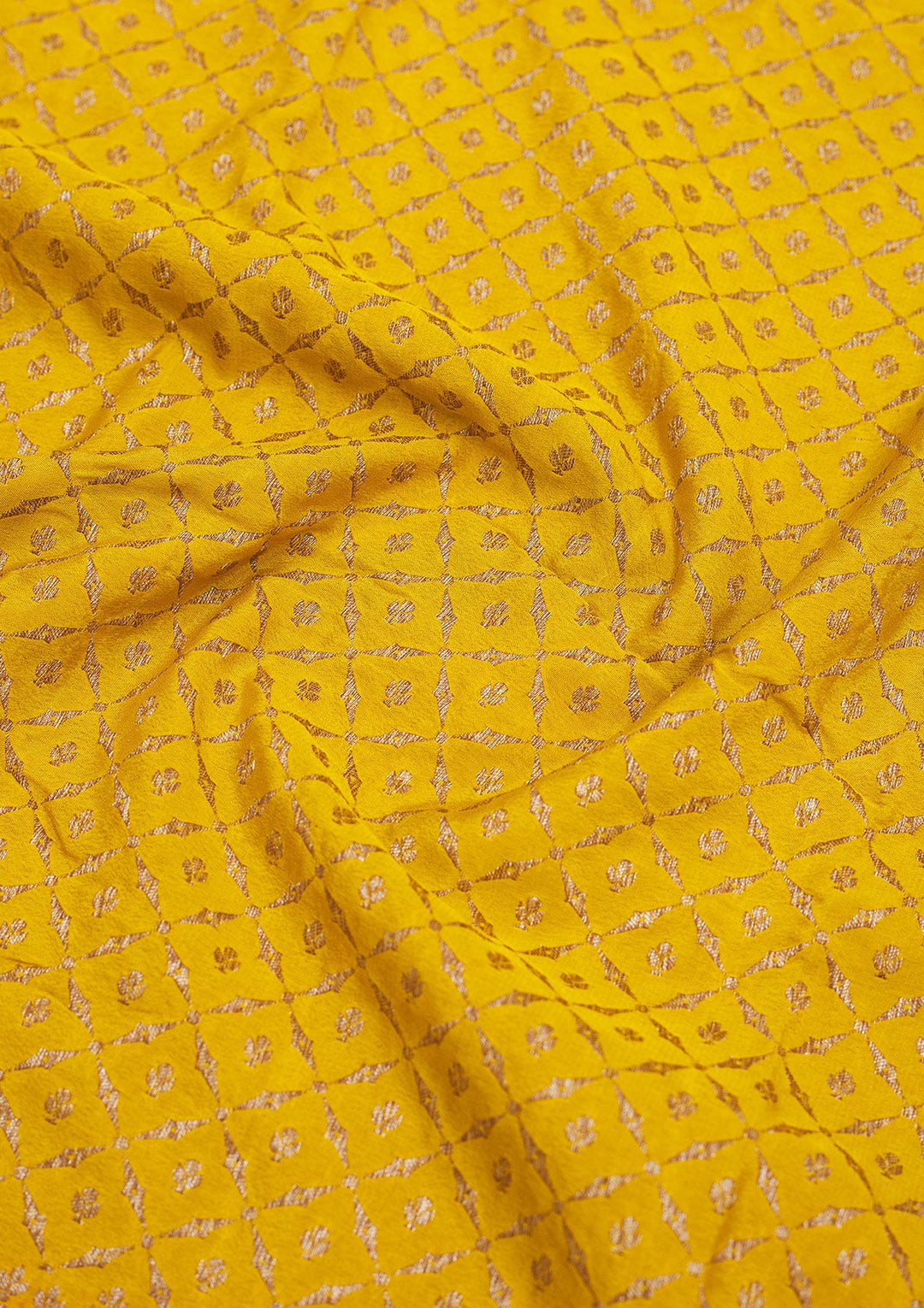 Yellow Zariwork Art Silk Saree