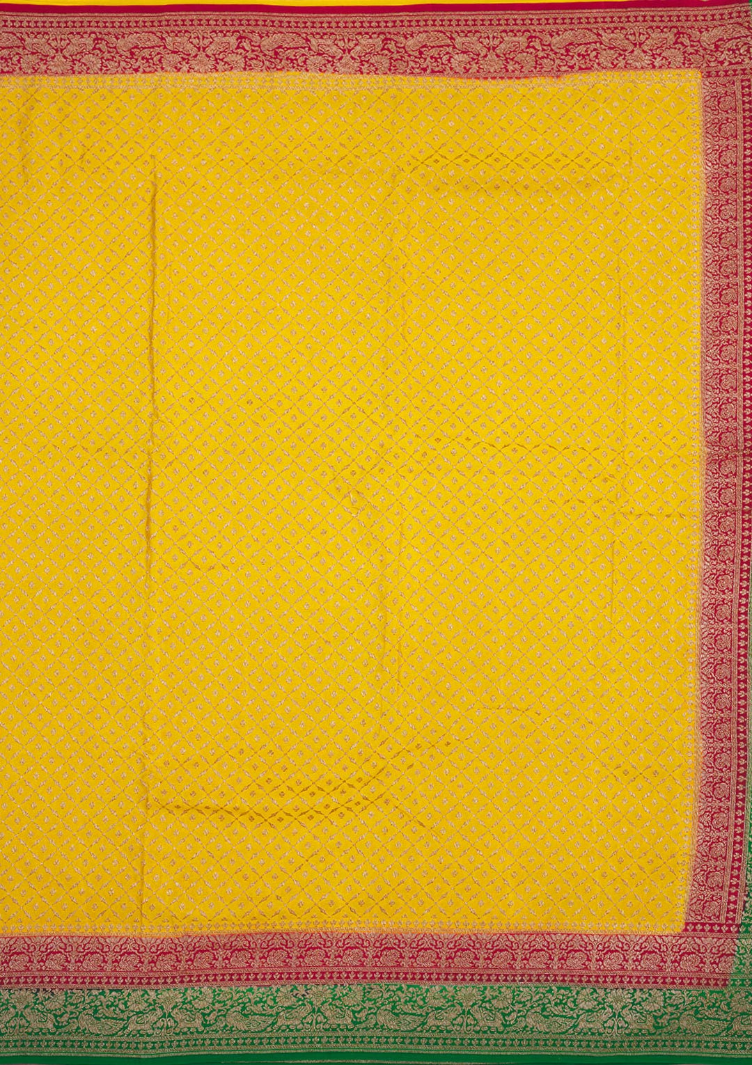 Yellow Zariwork Art Silk Saree