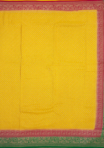 Yellow Zariwork Art Silk Saree
