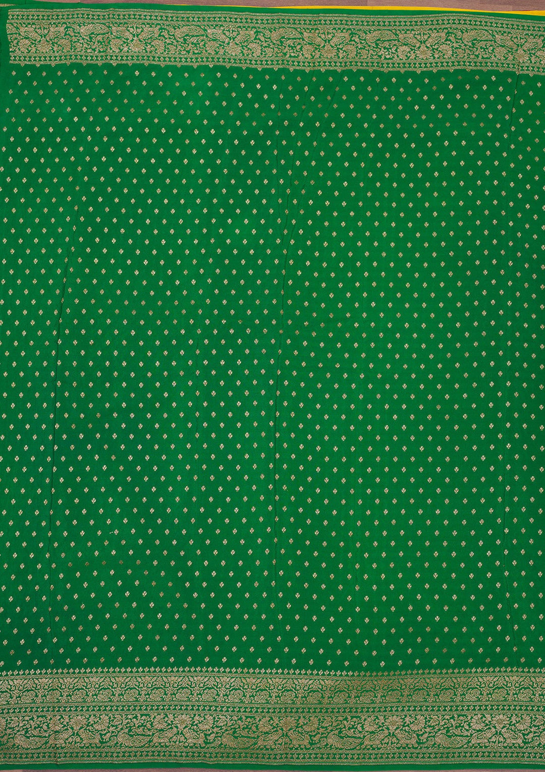 Yellow Zariwork Art Silk Saree