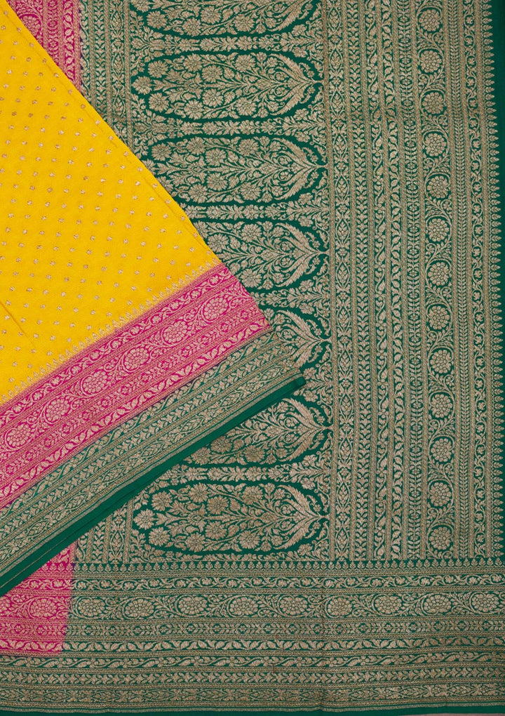 Yellow Zariwork Pure Silk Saree