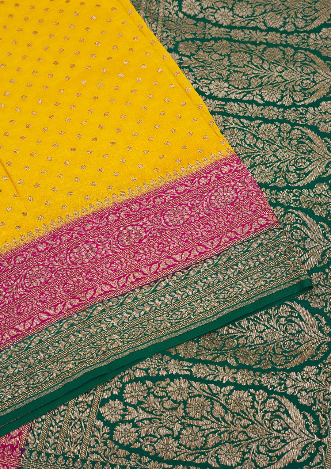 Yellow Zariwork Pure Silk Saree