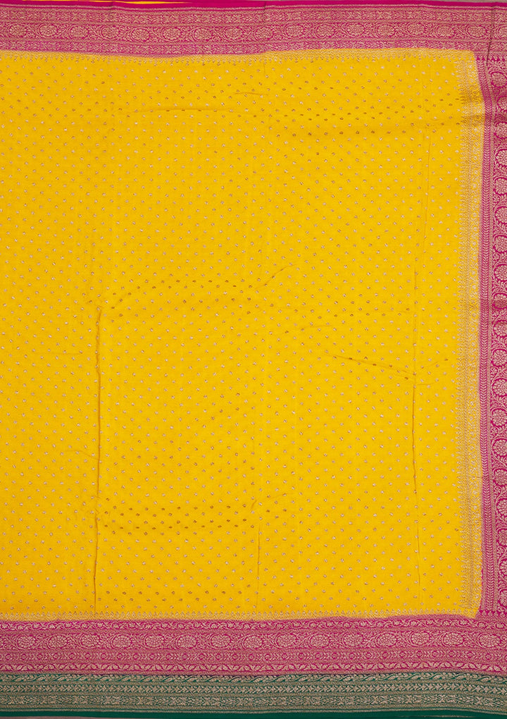 Yellow Zariwork Pure Silk Saree
