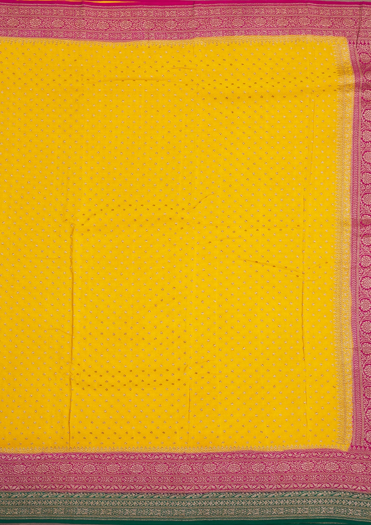 Yellow Zariwork Art Silk Saree