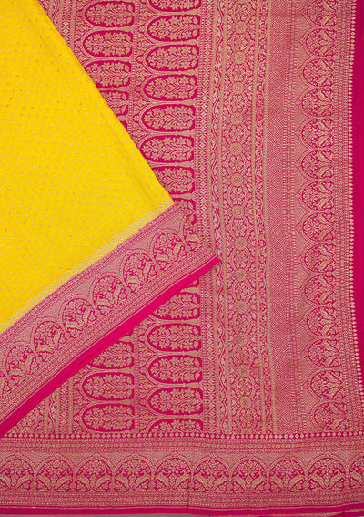 Yellow Zariwork Pure Silk Saree