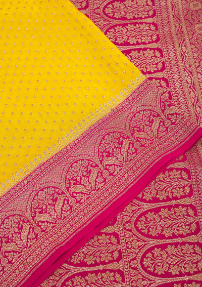 Yellow Zariwork Pure Silk Saree