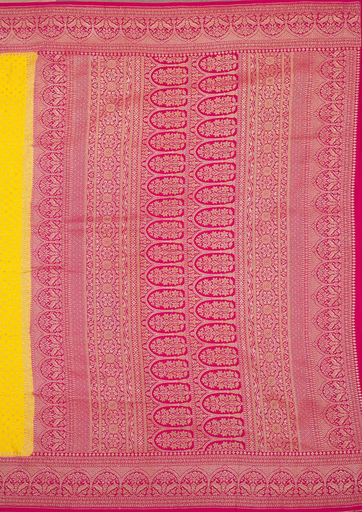 Yellow Zariwork Pure Silk Saree