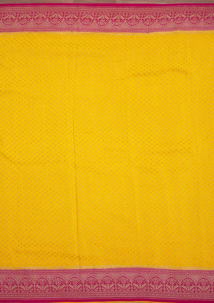 Yellow Zariwork Pure Silk Saree