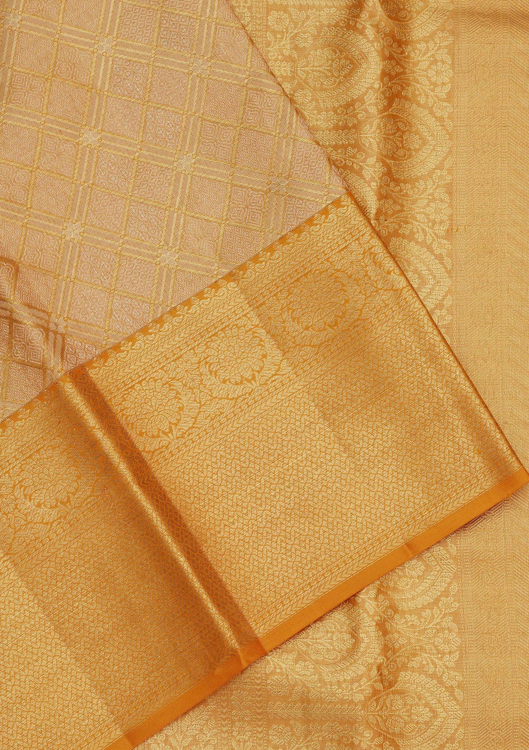 Yellow Zariwork Pure Silk Saree-Koskii