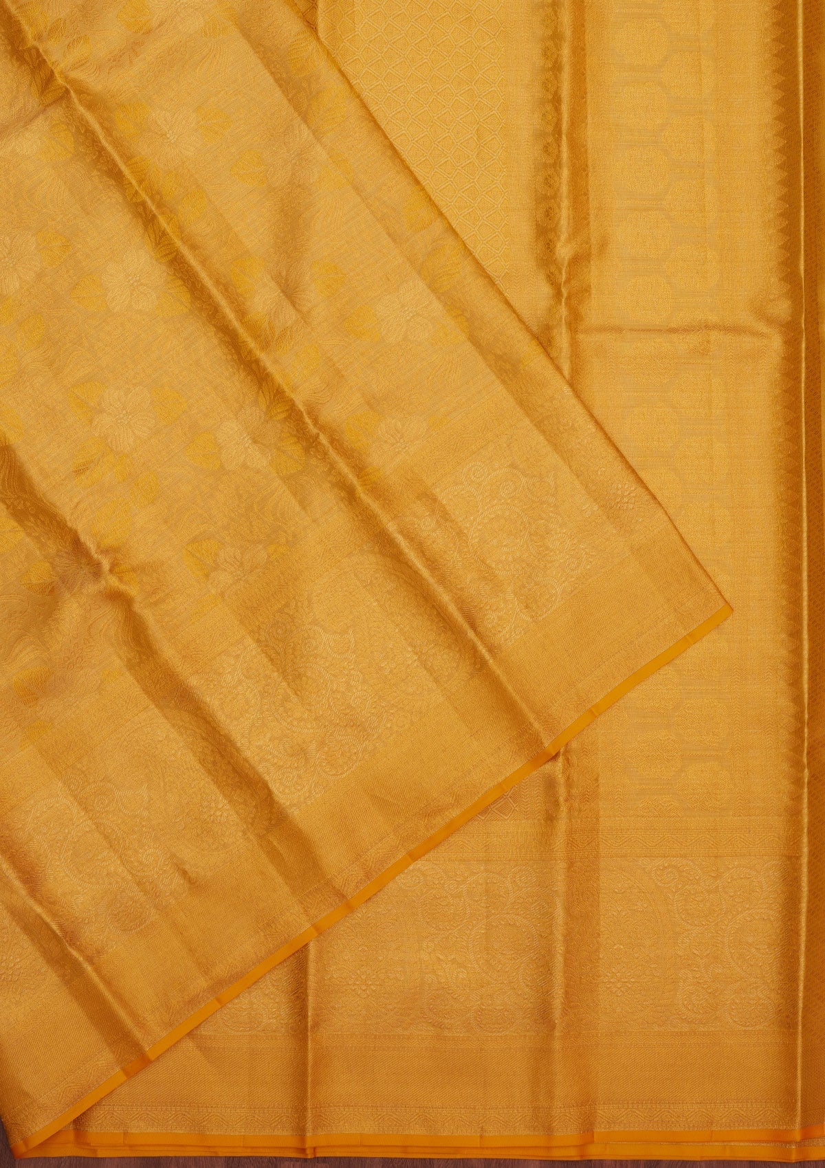 Yellow Zariwork Pure Silk Saree-Koskii