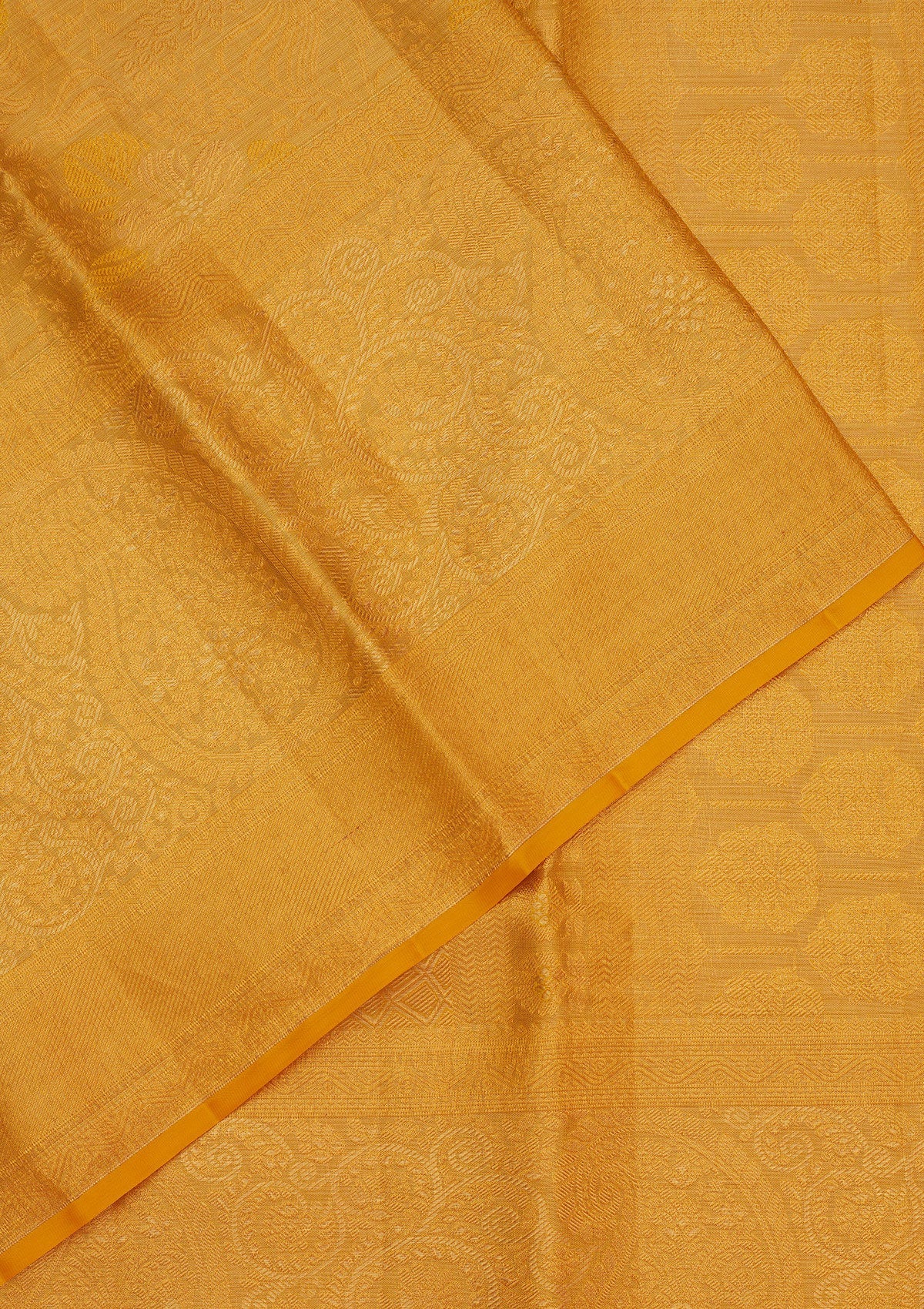 Yellow Zariwork Pure Silk Saree-Koskii