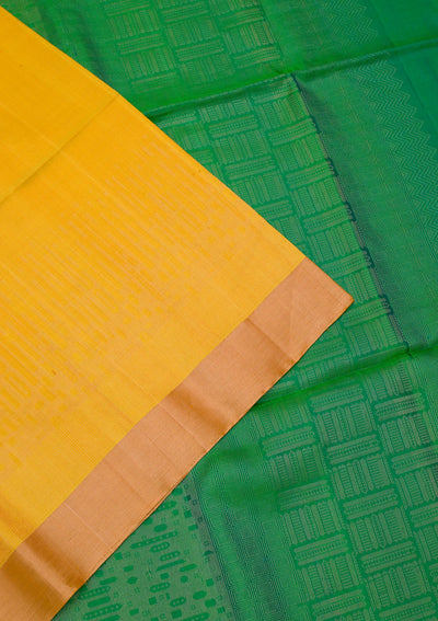 Yellow Zariwork Pure Silk Saree-Koskii