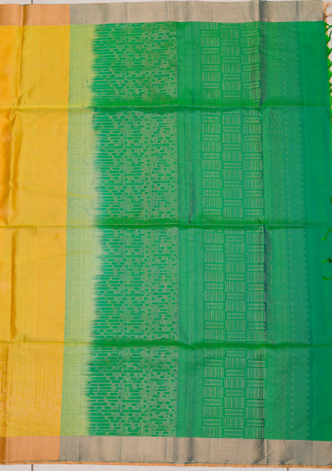 Yellow Zariwork Pure Silk Saree-Koskii