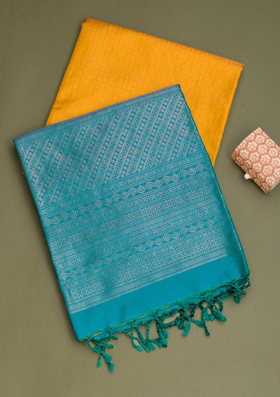 Yellow Zariwork Pure Silk Saree-Koskii