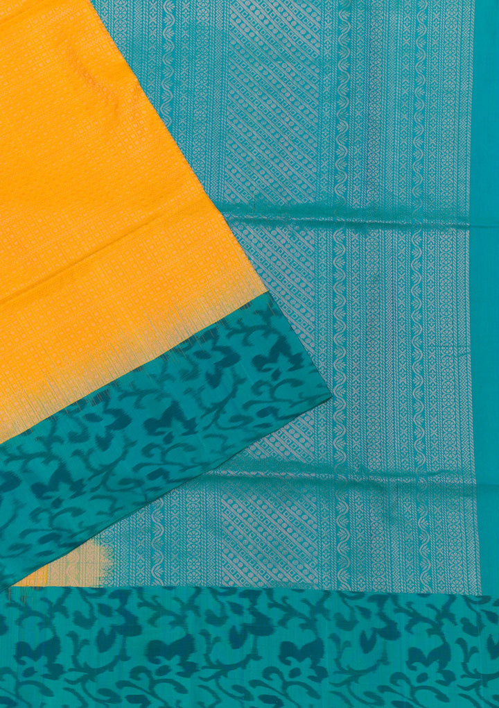 Yellow Zariwork Pure Silk Saree-Koskii