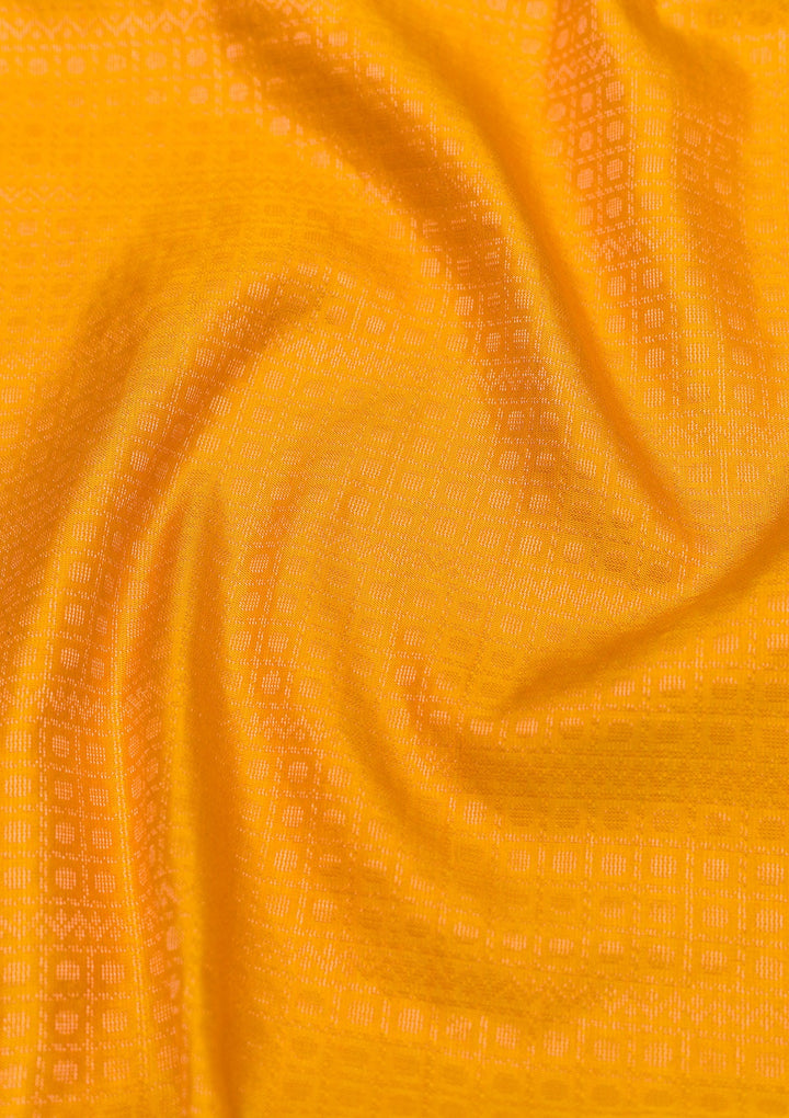 Yellow Zariwork Pure Silk Saree-Koskii
