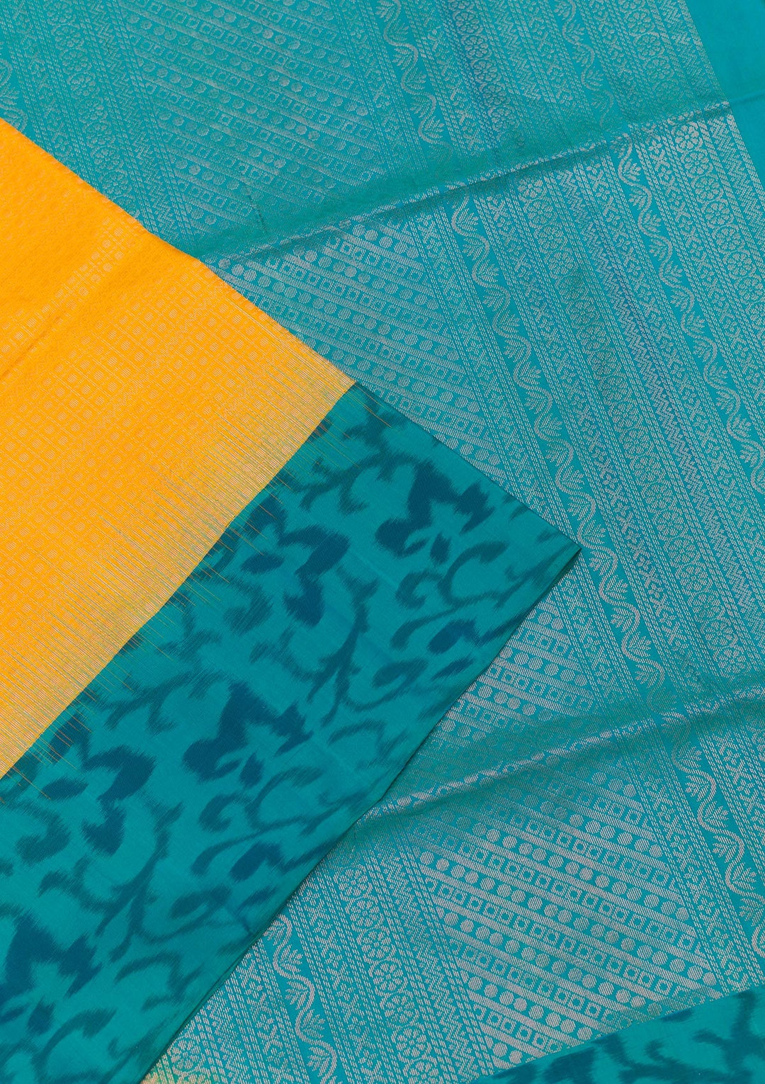 Yellow Zariwork Pure Silk Saree-Koskii