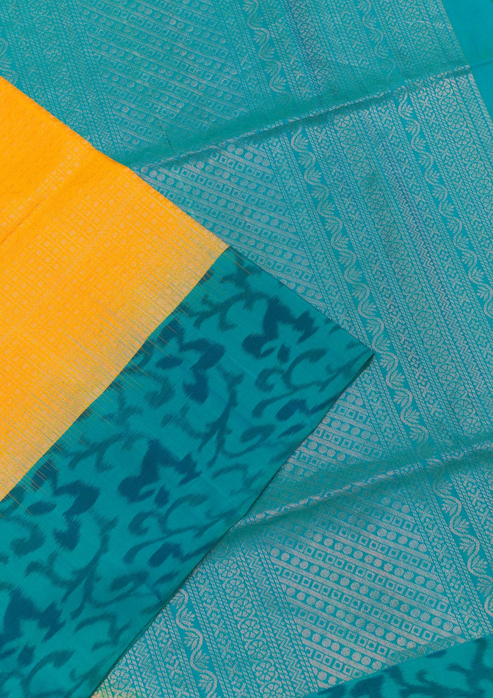 Yellow Zariwork Pure Silk Saree-Koskii