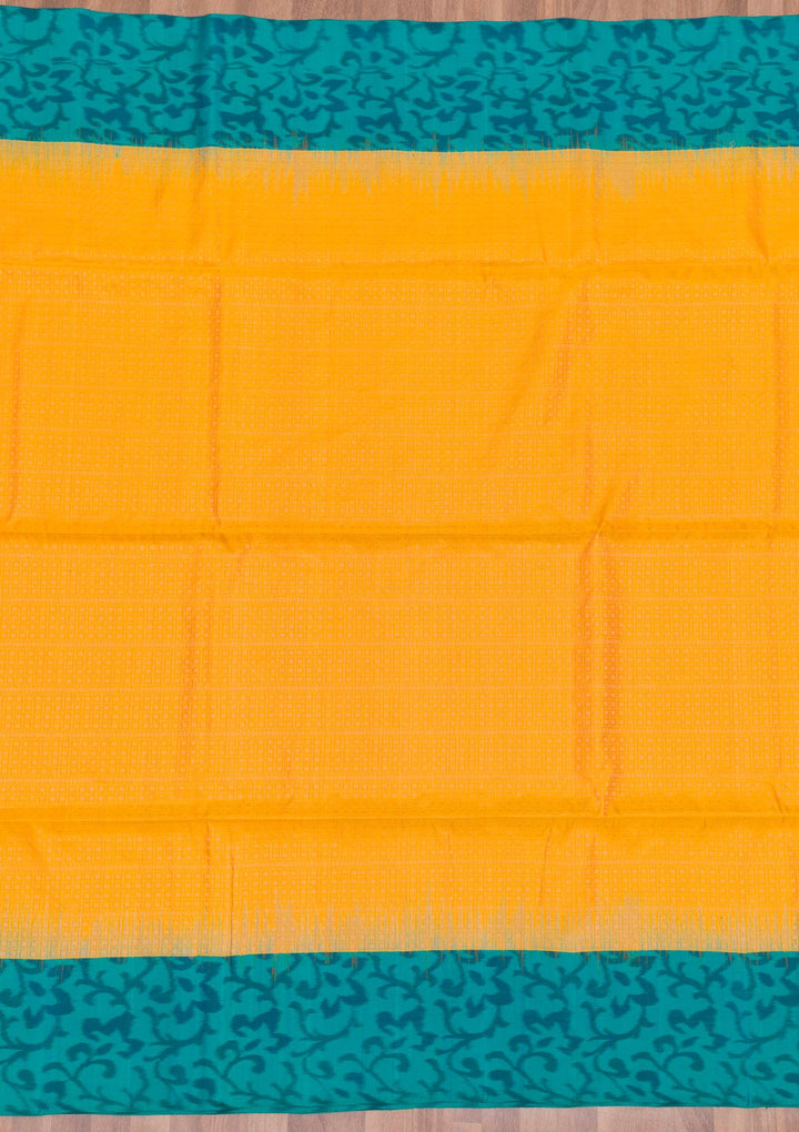 Yellow Zariwork Pure Silk Saree-Koskii