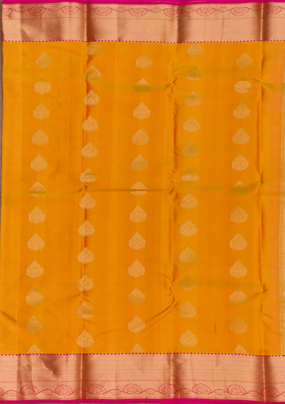 Yellow Zariwork Pure Silk Saree-Koskii