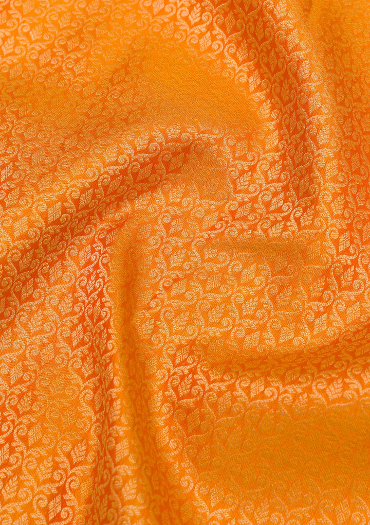 Yellow Zariwork Pure Silk Saree-Koskii