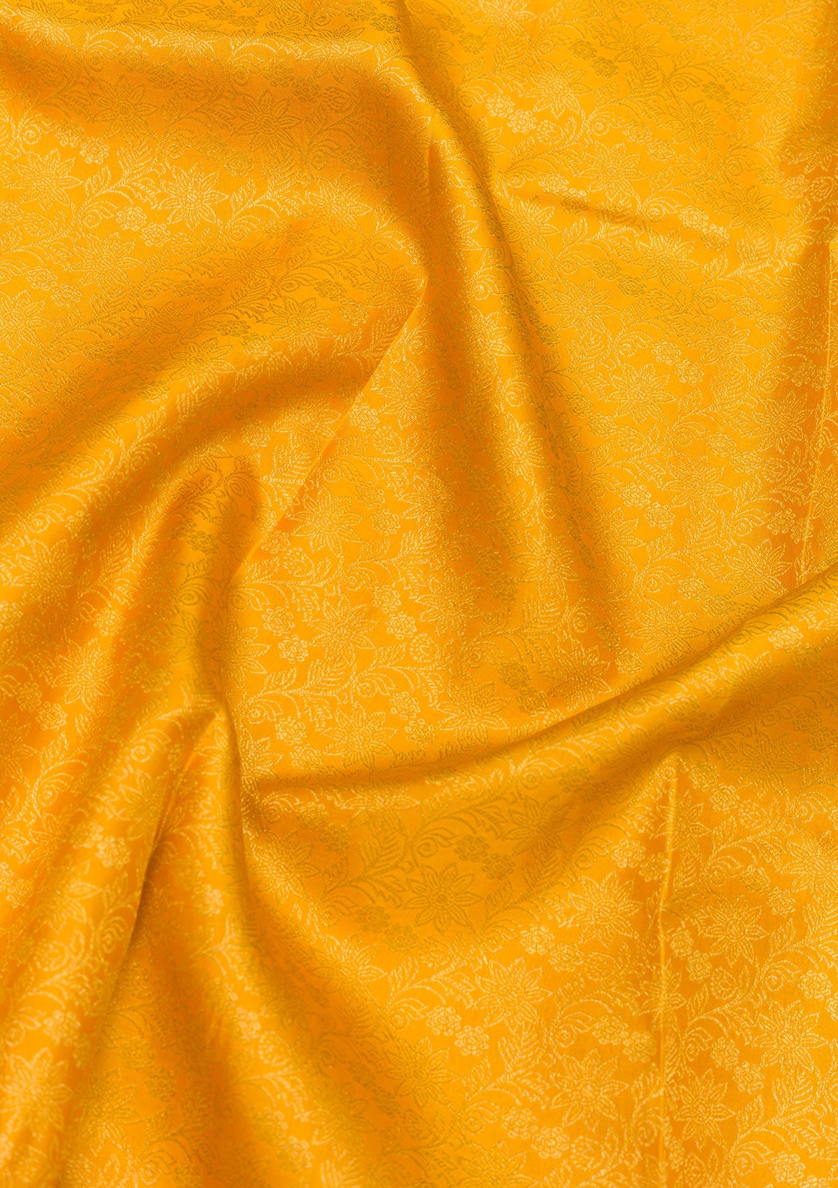 Yellow Zariwork Pure Silk Saree-Koskii