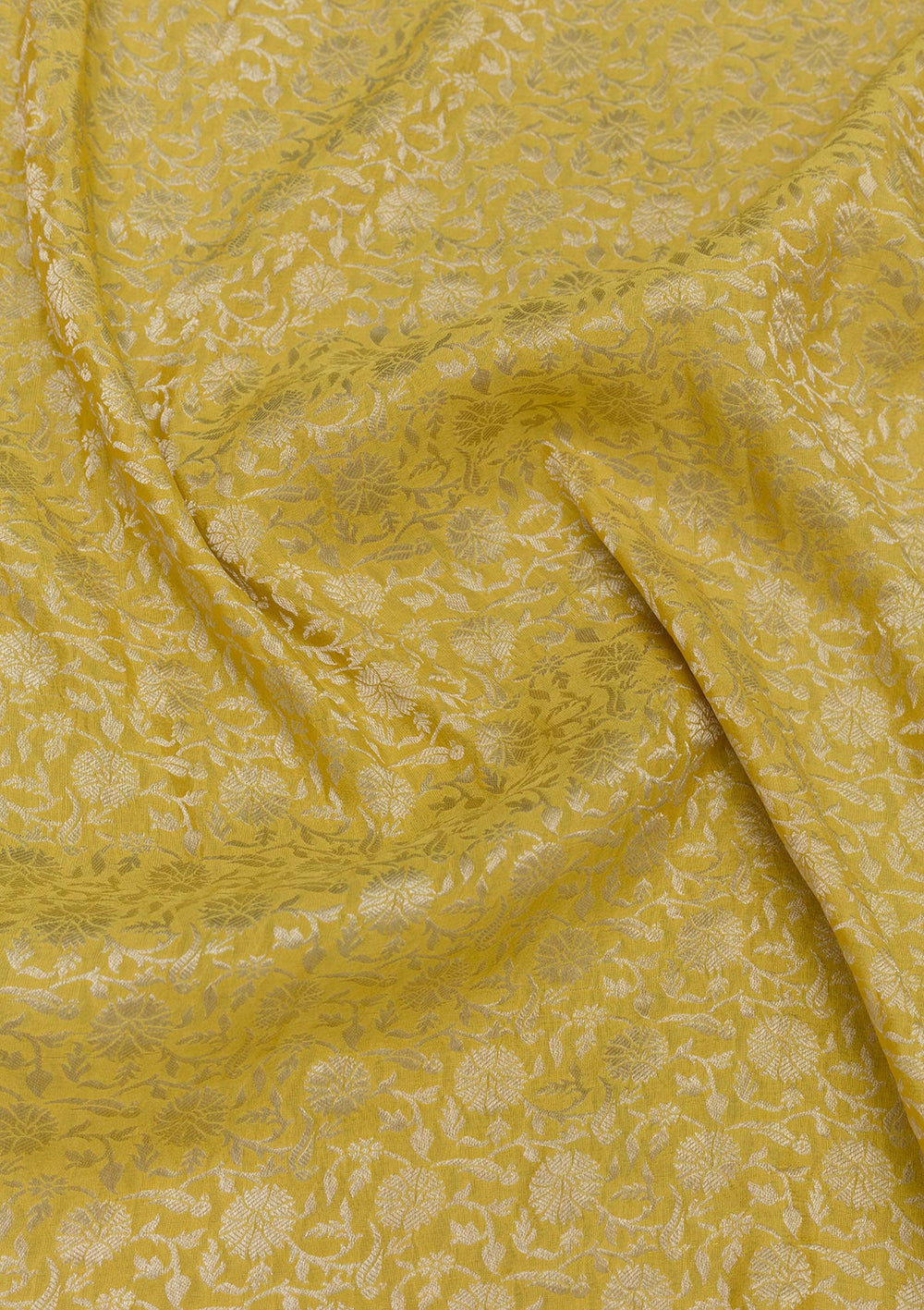 Yellow Zariwork Pure Silk Saree-Koskii