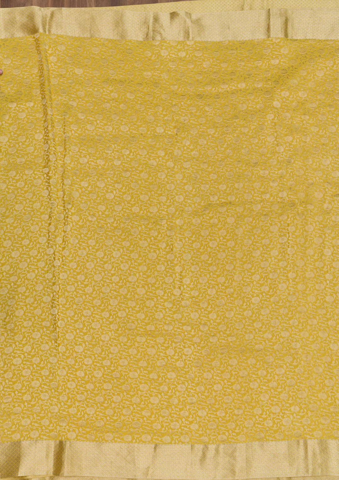 Yellow Zariwork Pure Silk Saree-Koskii