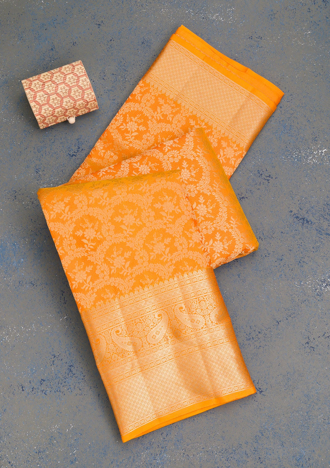 Yellow Zariwork Pure Silk Saree-Koskii