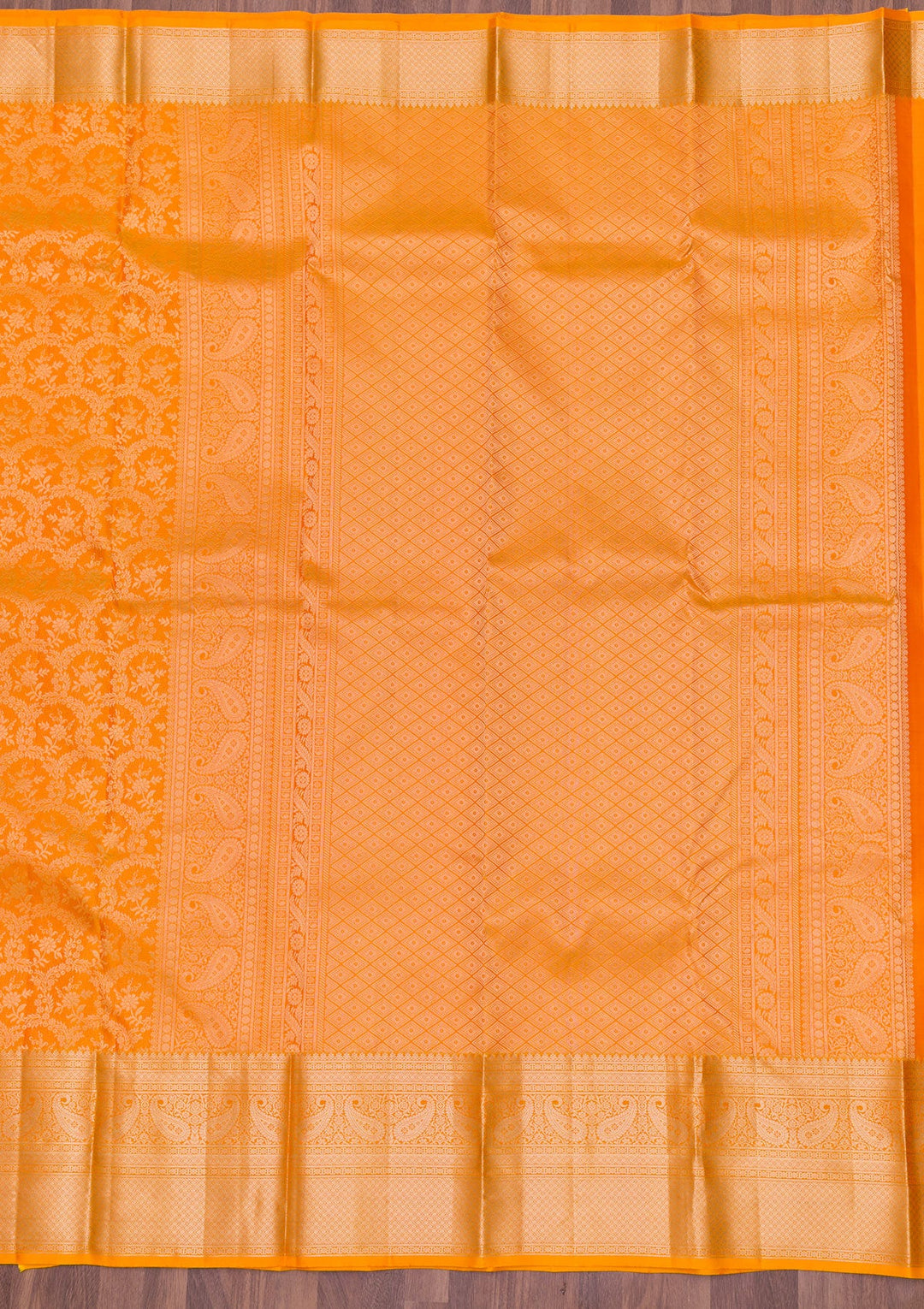 Yellow Zariwork Pure Silk Saree-Koskii