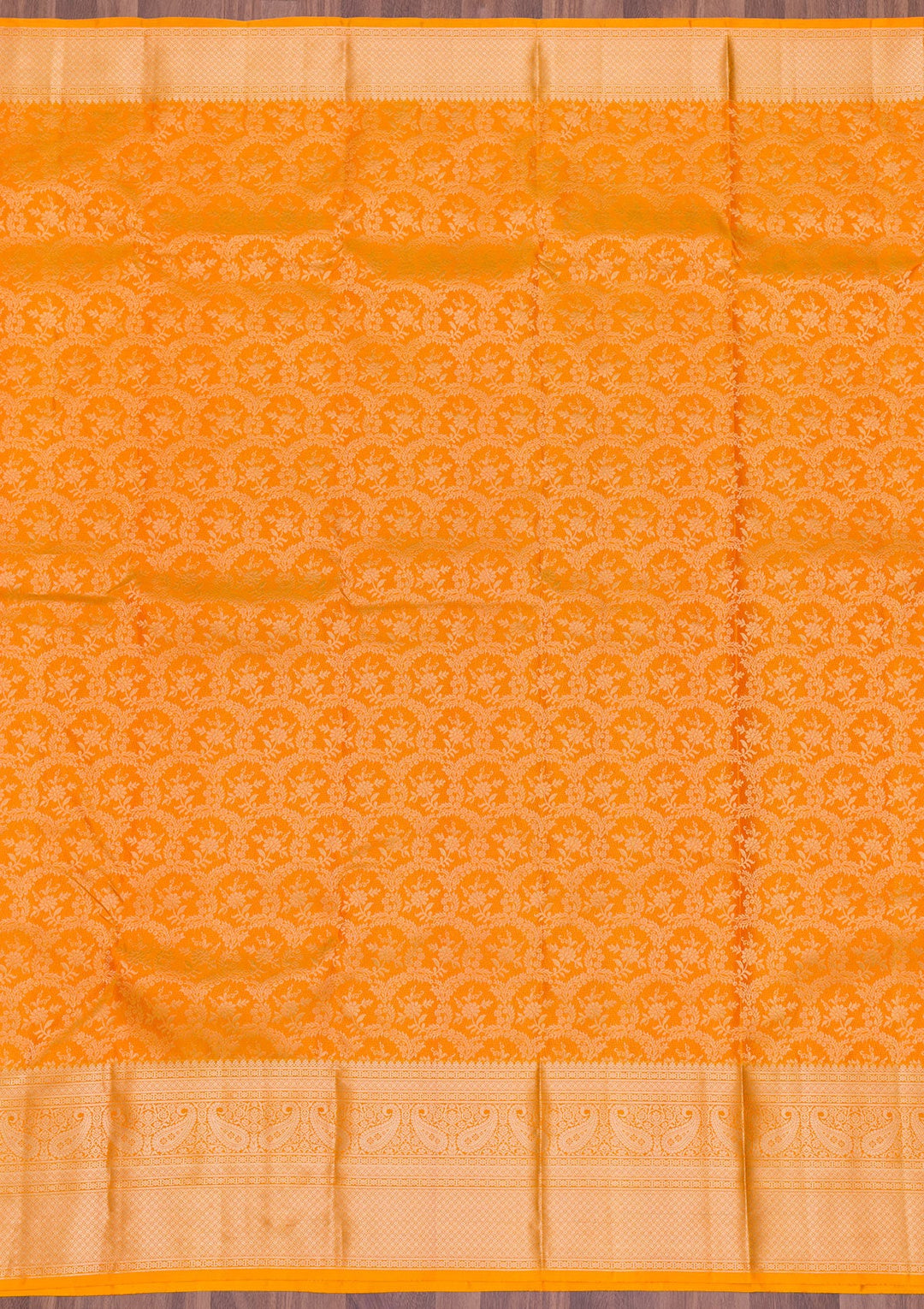 Yellow Zariwork Pure Silk Saree-Koskii