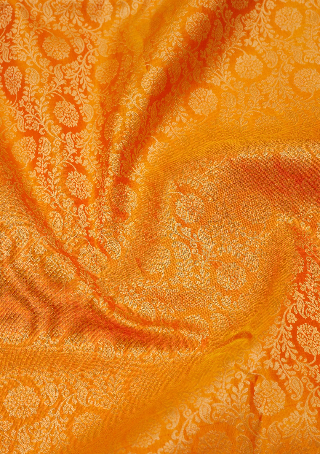 Yellow Zariwork Pure Silk Saree-Koskii