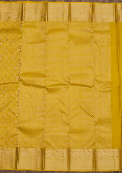 Yellow Zariwork Pure Silk Saree-Koskii