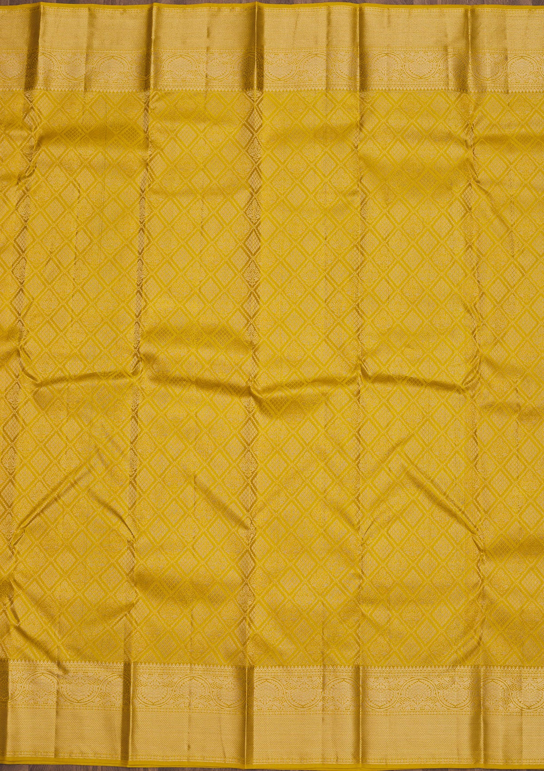 Yellow Zariwork Pure Silk Saree-Koskii