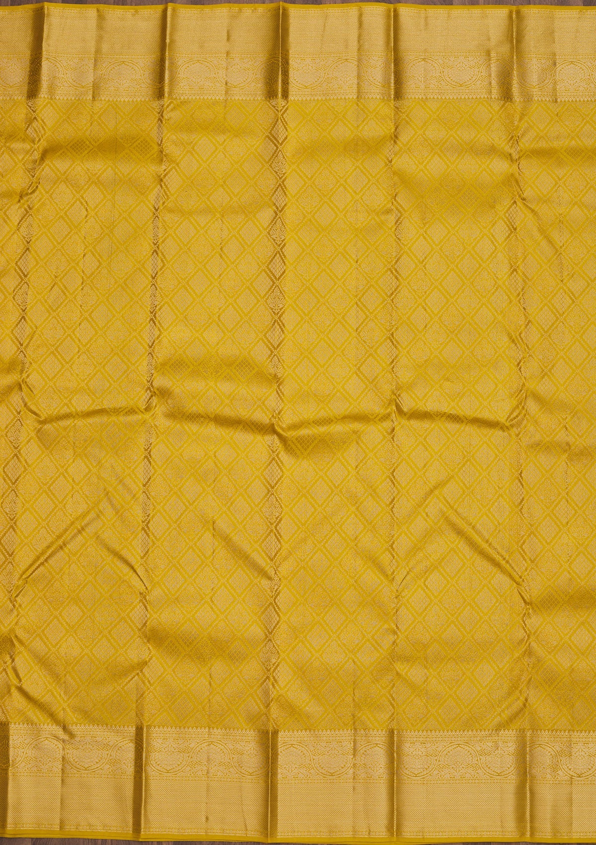 Yellow Zariwork Pure Silk Saree-Koskii