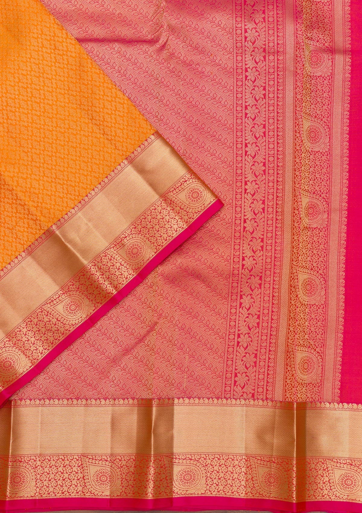 Yellow Zariwork Pure Silk Saree-Koskii