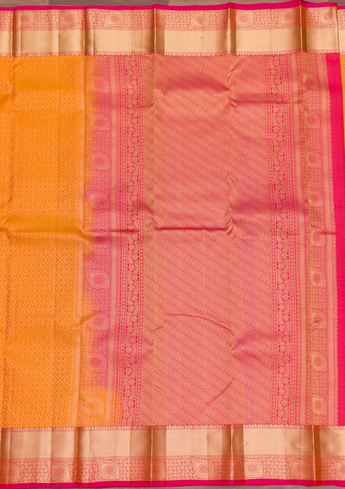 Yellow Zariwork Pure Silk Saree-Koskii