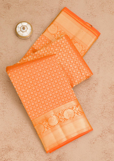 Yellow Zariwork Pure Silk Saree-Koskii