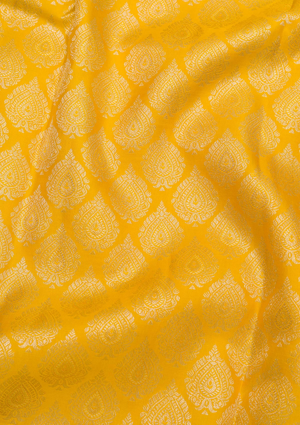 Yellow Zariwork Pure Silk Saree-Koskii