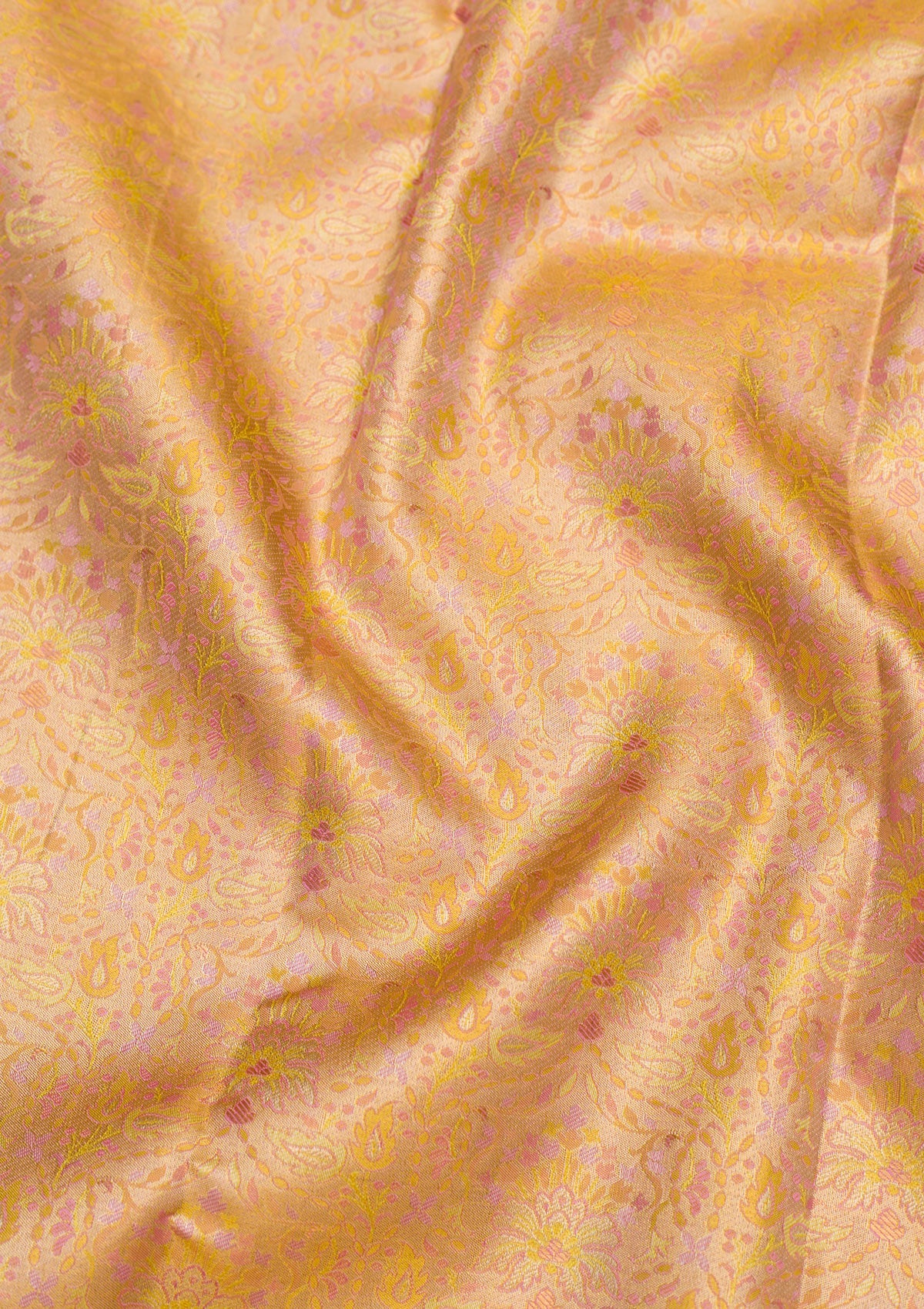 Yellow Zariwork Pure Silk Saree-Koskii