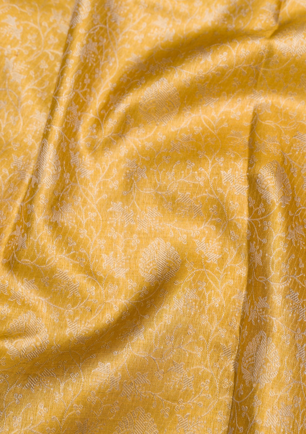 Yellow Zariwork Pure Silk Saree-Koskii