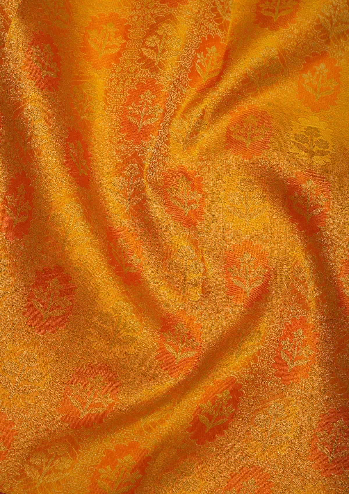 Yellow Zariwork Pure Silk Saree-Koskii