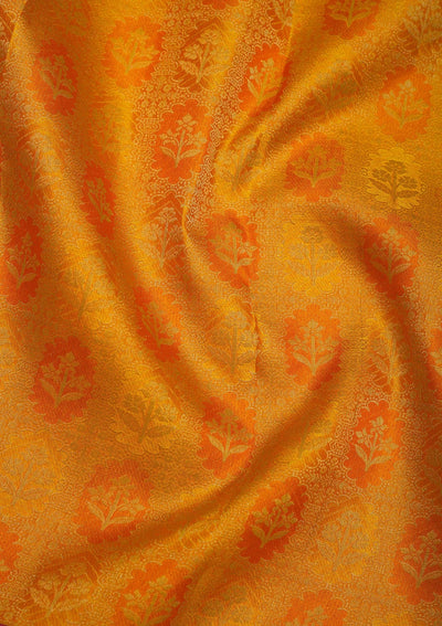 Yellow Zariwork Pure Silk Saree-Koskii