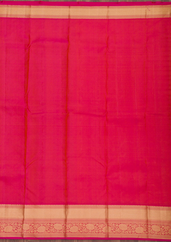 Yellow Zariwork Pure Silk Saree-Koskii