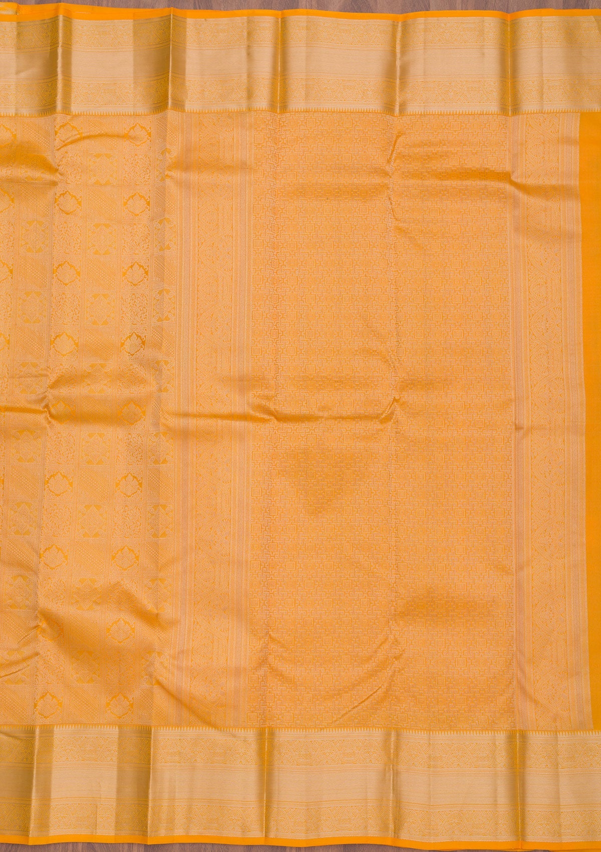 Yellow Zariwork Pure Silk Saree-Koskii