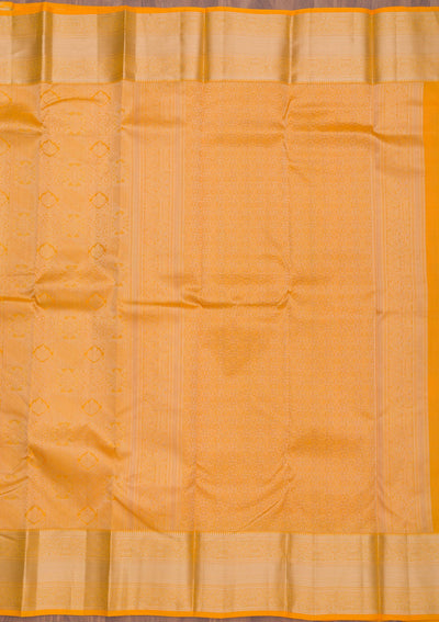 Yellow Zariwork Pure Silk Saree-Koskii