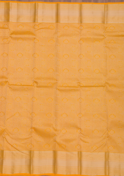 Yellow Zariwork Pure Silk Saree-Koskii